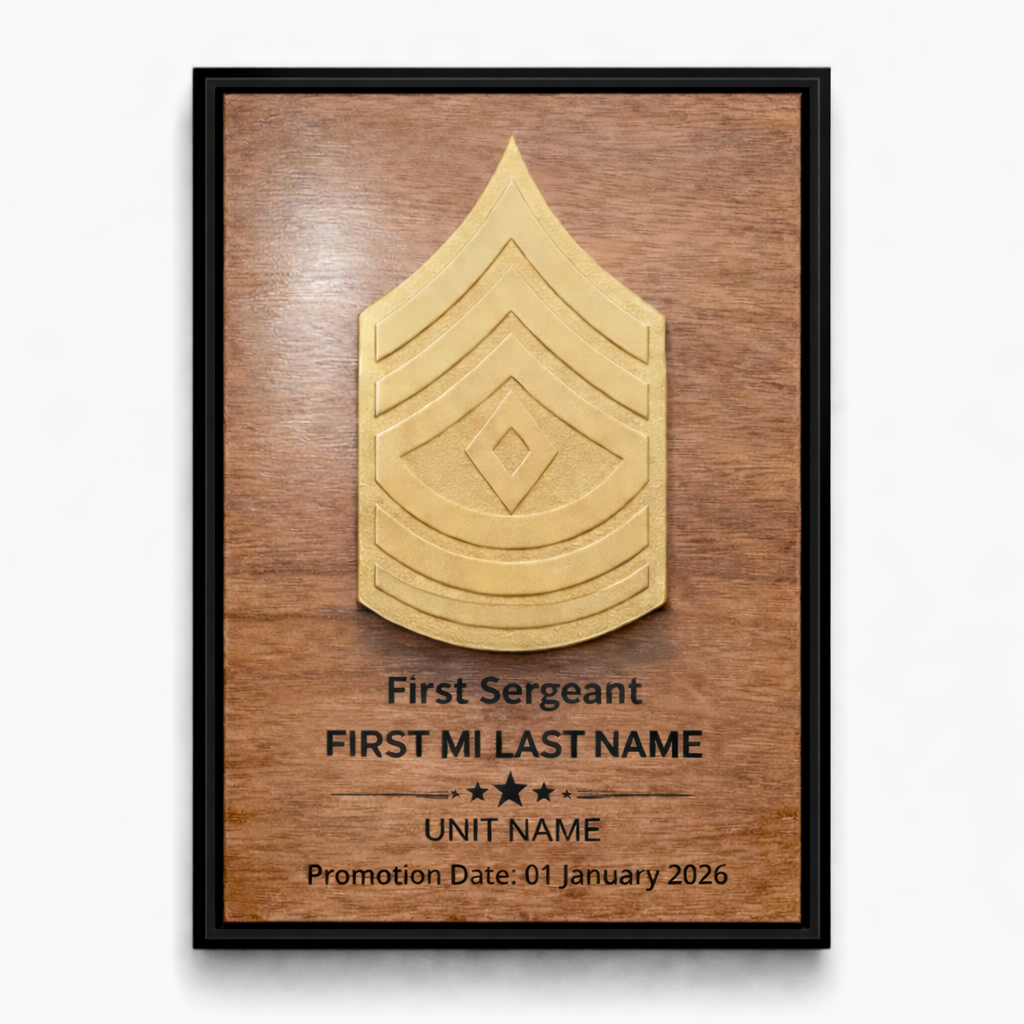 Military Promotion Plaque