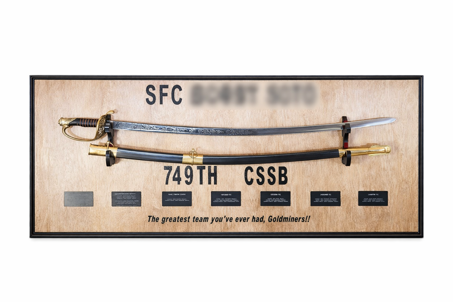 Retirement Sword Plaque
