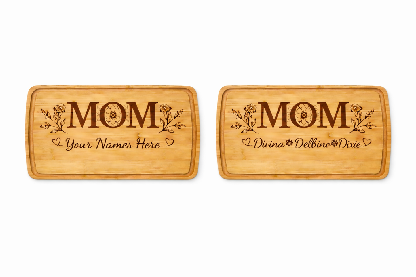 Personalized MOM Charcuterie Board with Lid
