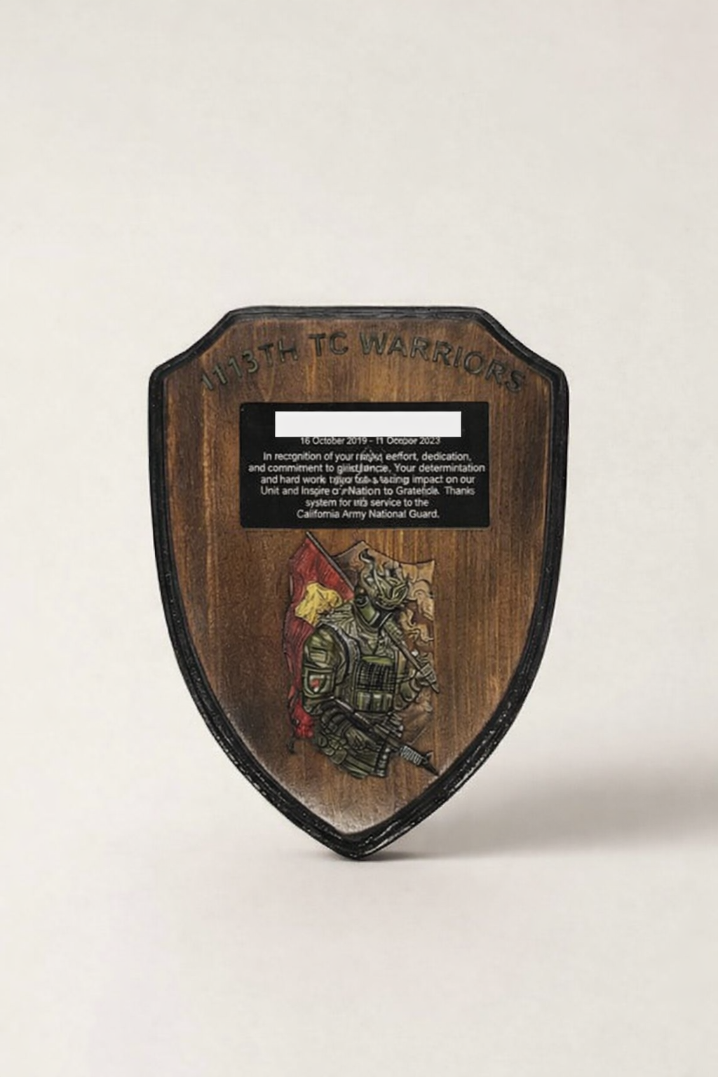 Military Shield Plaque